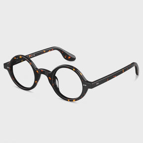 Italian acetate  tortoiseshell prescription blue light unisex  round designer eyewear  video