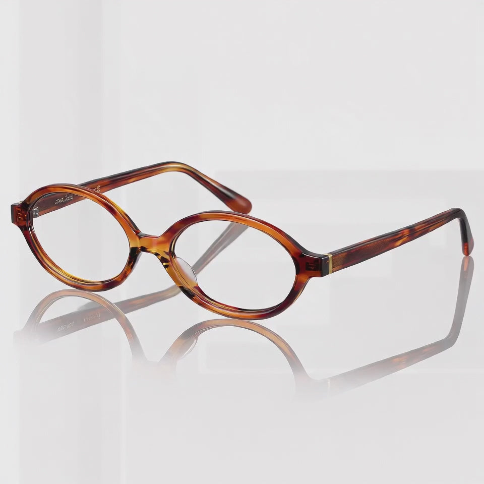 Carfia Ovalen CA7032-C3 Tortoise Acetate Oval Prescription Glasses Eyeglasses for Women video