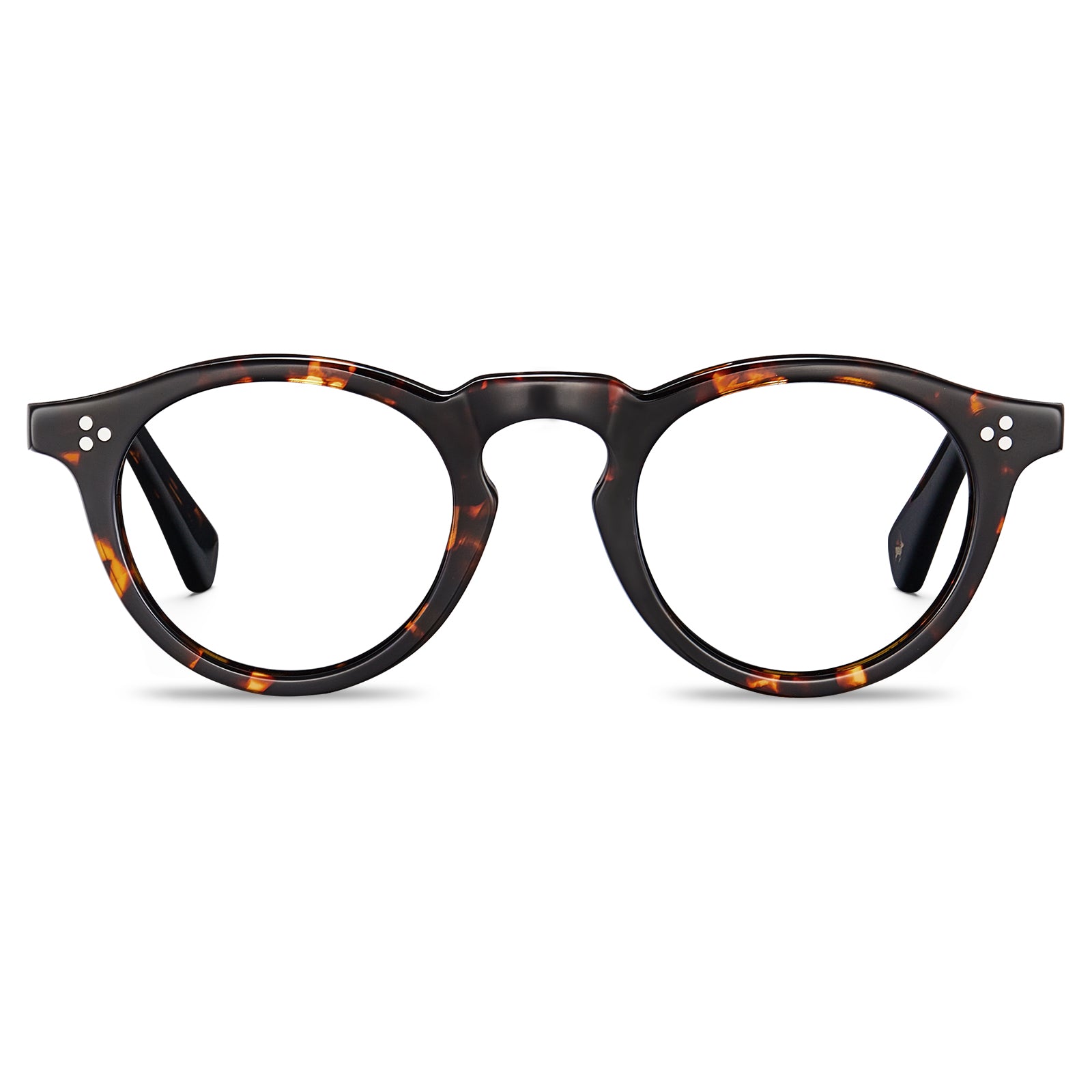 round-eyeglasses-tortoise-frames-acetate-eyewear-carfia-vintage-optical-frame-Italian design-prescription glasses-front