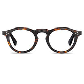 round-eyeglasses-tortoise-frames-acetate-eyewear-carfia-vintage-optical-frame-Italian design-prescription glasses-front