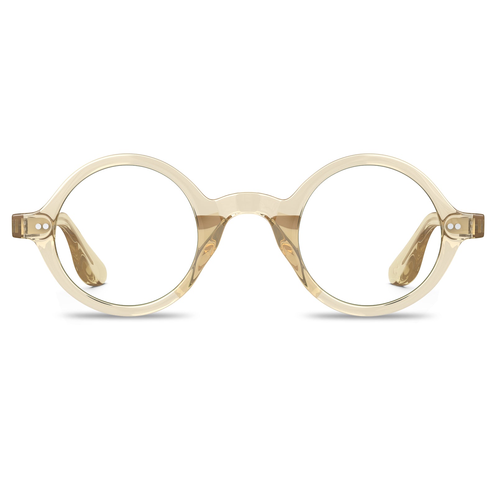 round-transparent-gold-eyeglasses-lightweight-vintage-front