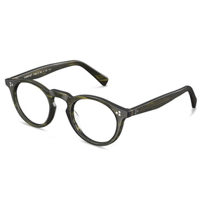 round acetate eyeglasses Mesa CA2306-FC07 with metal rivet details Italian design prescription frames  eyeglasses angle