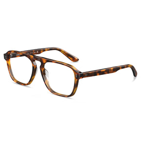 square acetate eyeglasses nevada  with metal rivet details Italian design prescription frames  eyewear angle