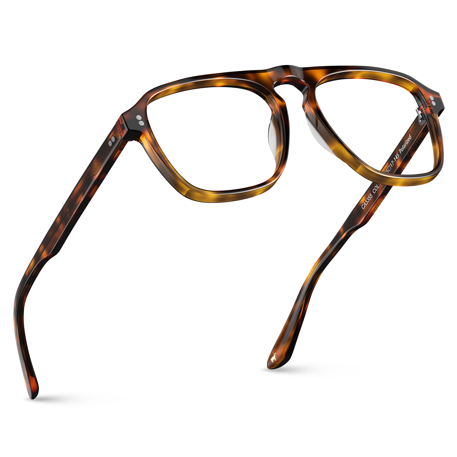square acetate eyeglasses nevada  with metal rivet details Italian design prescription frames  eyewear fly