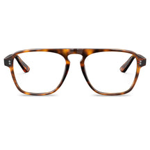 square acetate eyeglasses nevada  with metal rivet details Italian design prescription frames  eyewear front