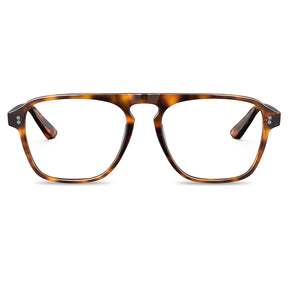 square acetate eyeglasses nevada  with metal rivet details Italian design prescription frames  eyewear front