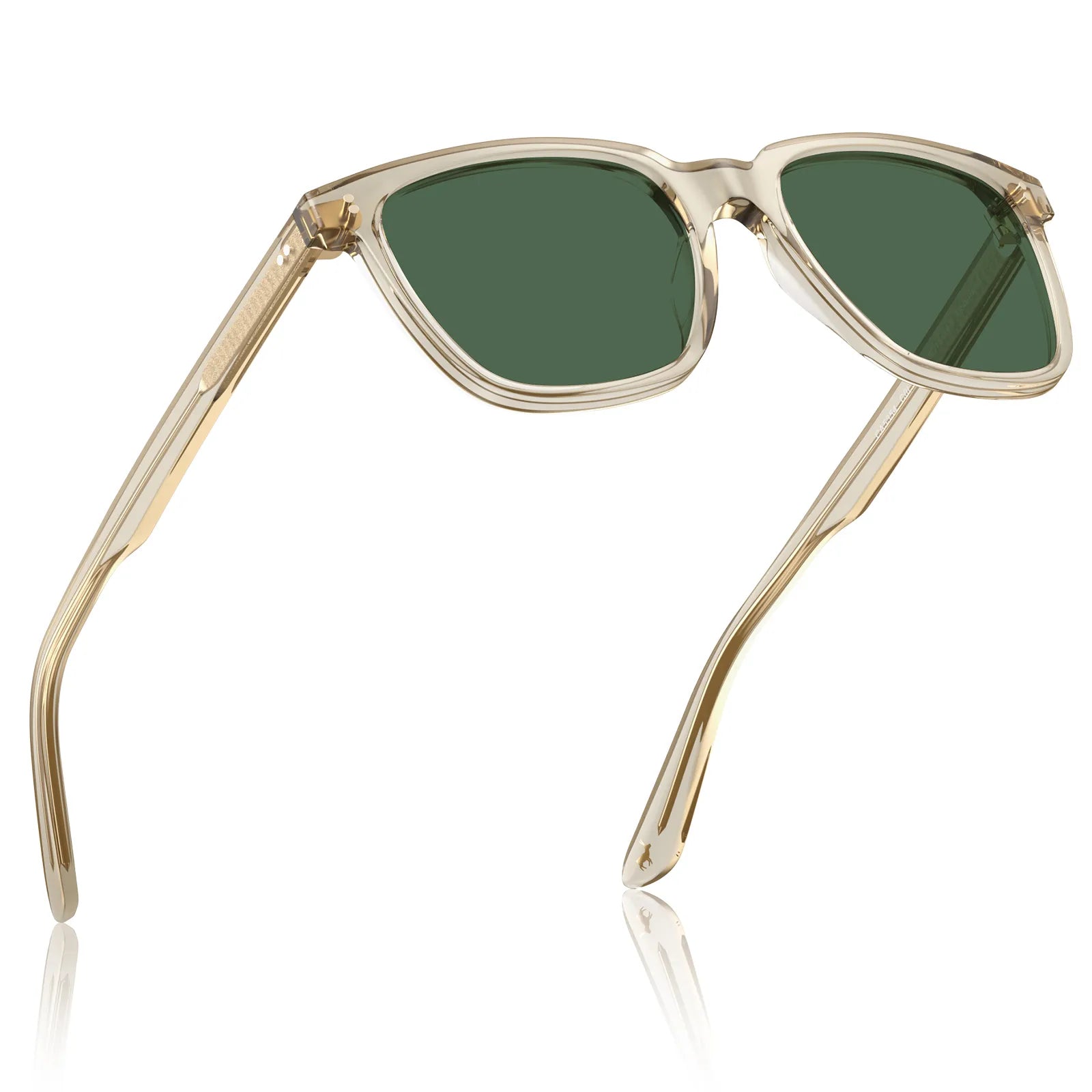 transparent-yellow-frame with-green-lenses-wayfarer-sunglasses-carfia-sun-glasses-polarised-men-sunglasses-fly