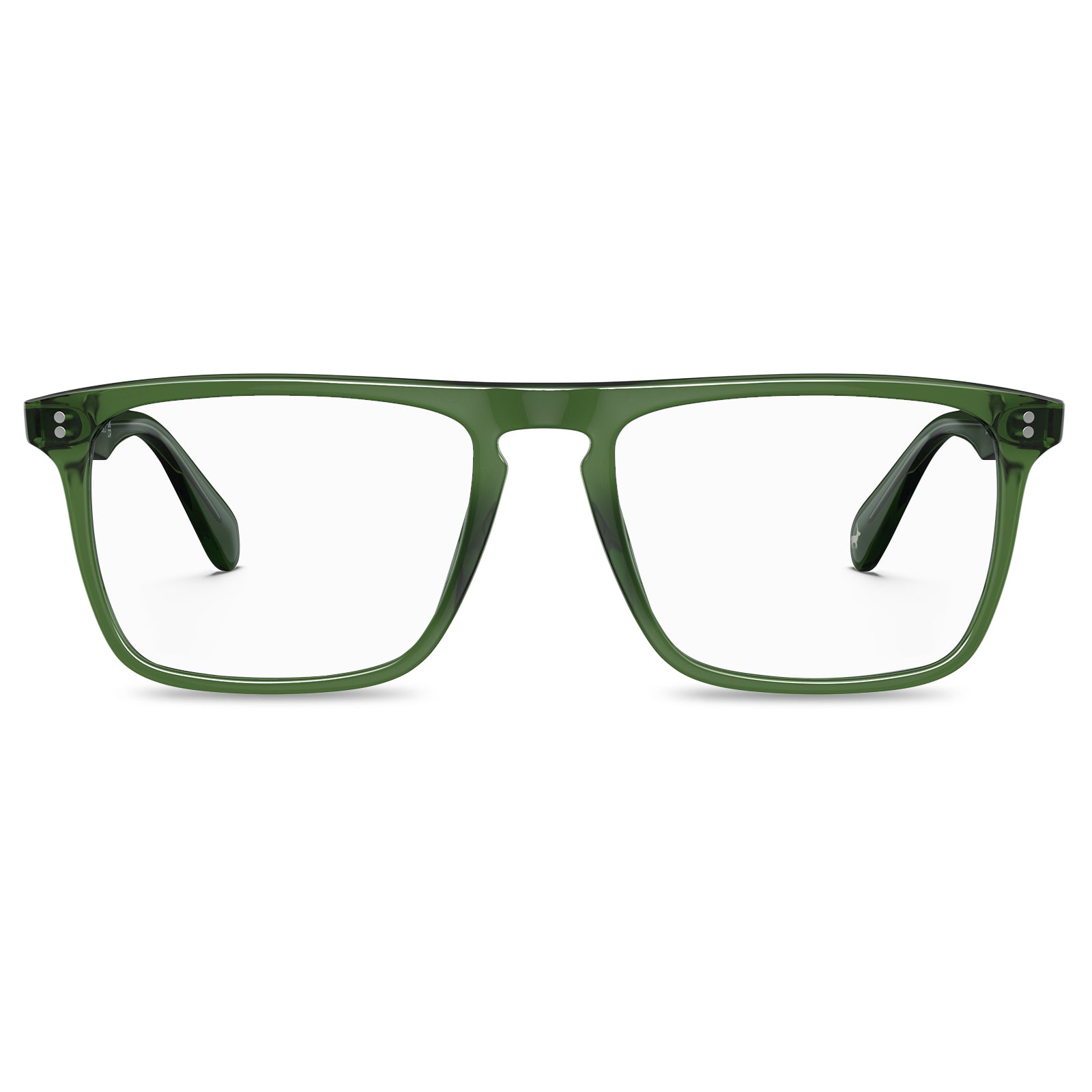 two-silver-rivets-green-full-rim-acetate-eyegalsses-front