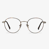 Round Tortoise Metal Glasses - Mandel | KoalaEye