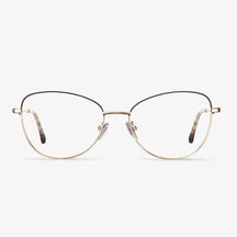 Gold Black Oval Eyeglasses Frame - Addison | KoalaEye
