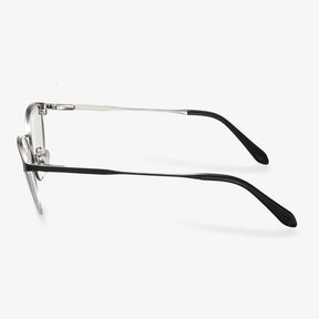 Silver Metal Cat-Eye Frame - Stella | KoalaEye