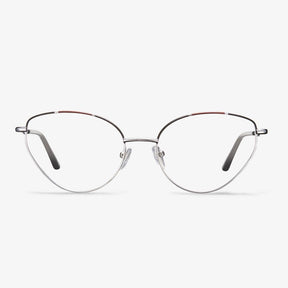 Silver Metal Cat Eye Glasses - Savannah | Carfia
